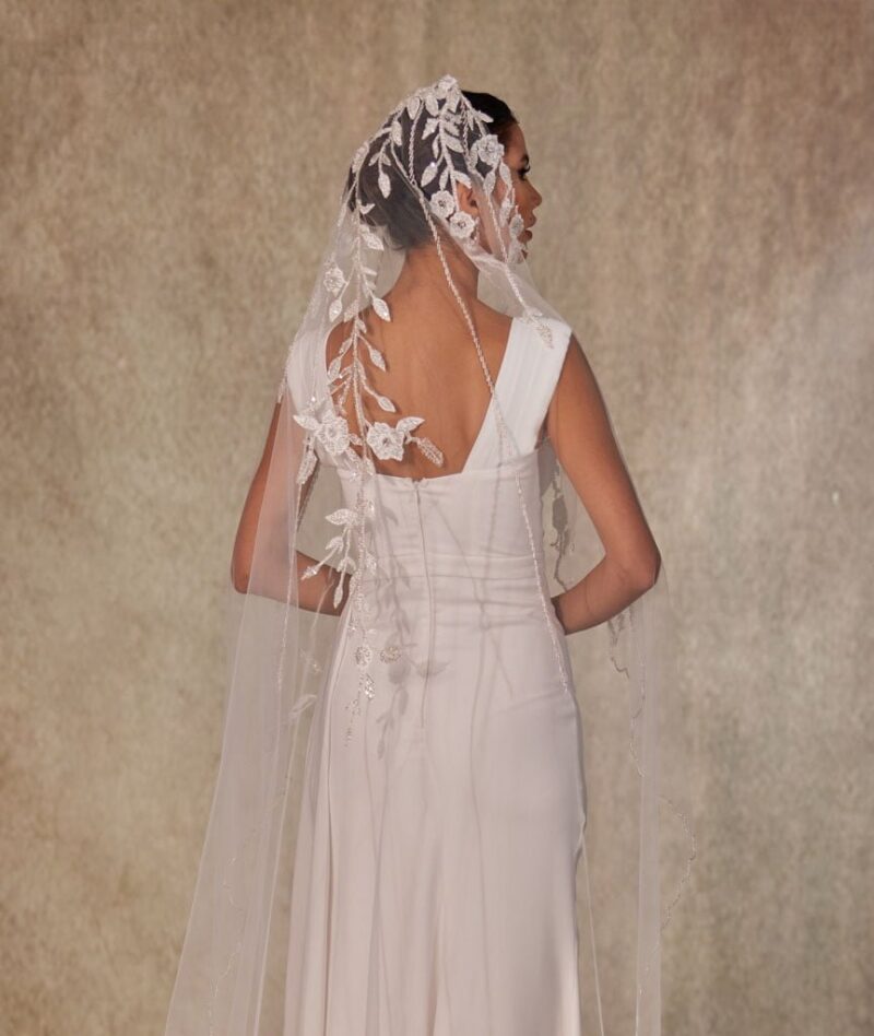 Flower Bridal Veil, Cathedral Wedding Veil