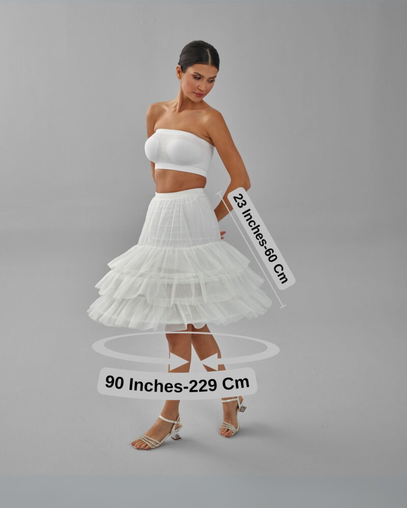 Lining Skirt Petticoat, Wedding Dress Underskirt, Black and White Petticoat