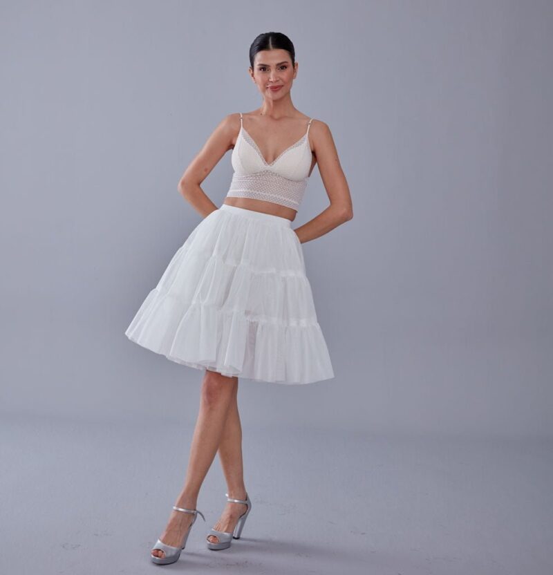 Elegant Voile Petticoat with Elastic Band - Perfect for Weddings, Parties, and Everyday Wear