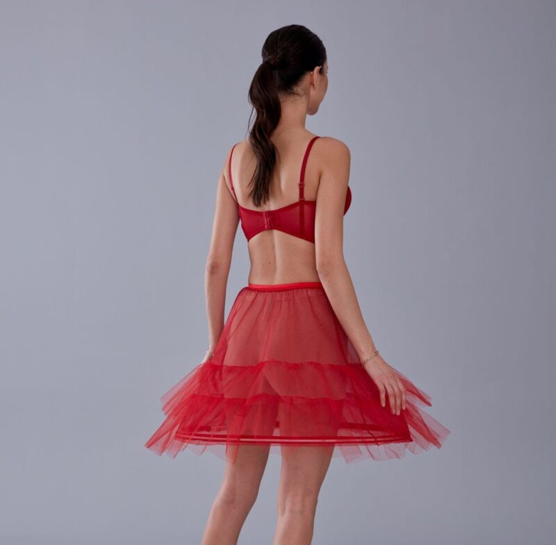 Wedding Dress Underskirt, Red Petticoat