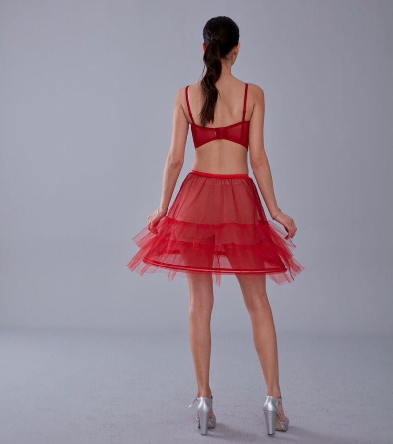 Wedding Dress Underskirt, Red Petticoat