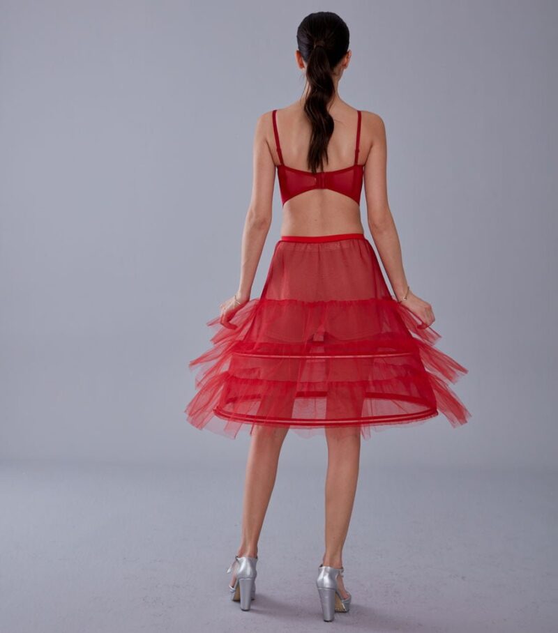 Red Petticoat, Lining Skirt Petticoat, Wedding Dress Underskirt