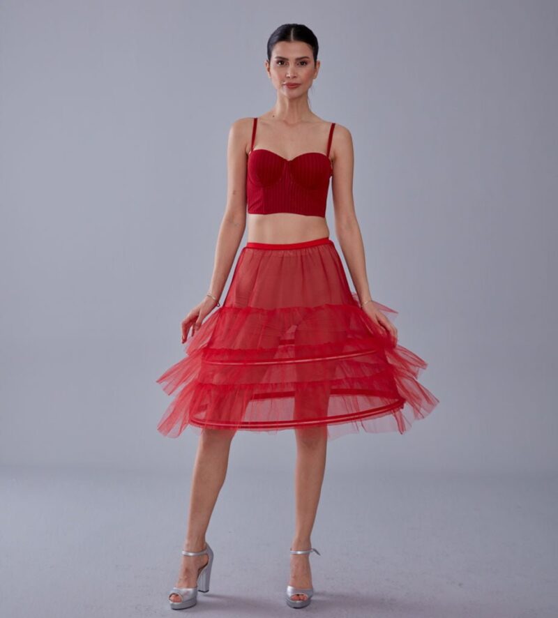 Red Petticoat, Lining Skirt Petticoat, Wedding Dress Underskirt