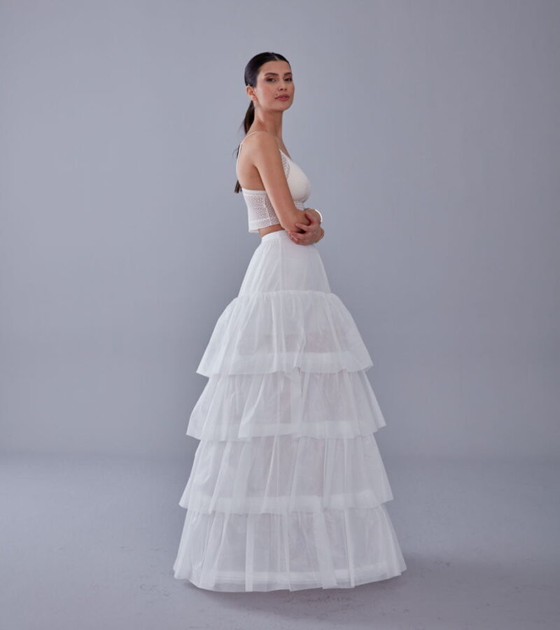 Bridal Gown Underskirt, White Petticoat