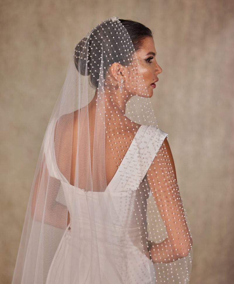 Pearl and Beaded Cathedral Veil